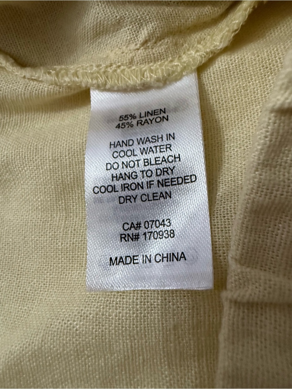 Joie Pastel Yellow Wide-Leg Linen-Blend Pants - Picture 7 of 7